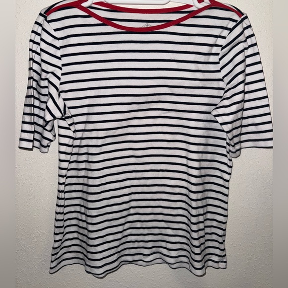 St. John's Bay Women’s striped classic Boat neck 3/4 sleeve set or 2 shirts - Picture 11 of 12